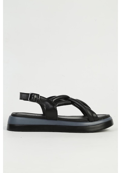 Pierre Cardin Deri Siyah Kadın Sandalet Pc-7359
