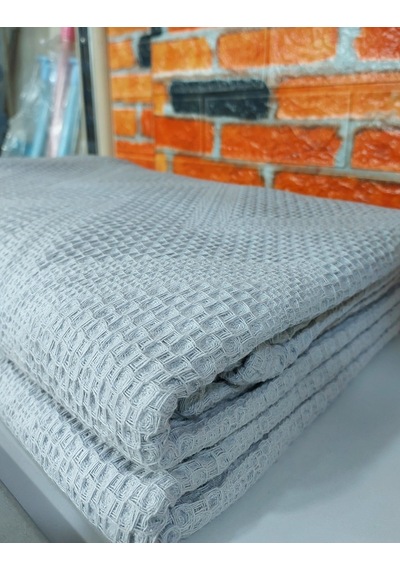 Şaheser %100 Pamuk Çift Kişilik Pike 240x220 Tek Pike -gri V1 Gri