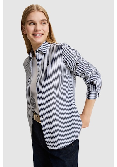 U.S. Polo Assn. Kadın Lacivert Uzun Kollu Gömlek 50332398-vr033