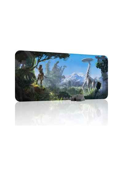 Horizon Zero Kaymaz Dikişli Kauçuk Oyuncu Mousepad V5 - 90x40 Xxl Gaming Mouse Pad Fare Altlığı