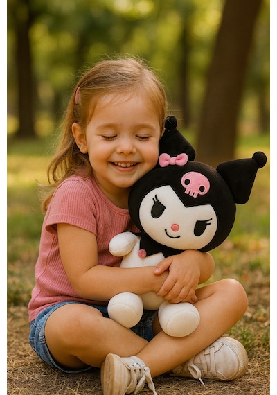 Kuromi Peluş Oyuncak 45 Cm Siyah Siyah