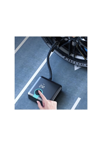 Lastik Şişirme Pompası 4000mah Powerbank El Feneri Yatak Top Motorsiklet Bisiklet Hava Kompresörü