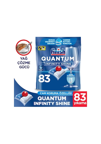 Finish Quantum Infinity Shine Bulaşık Makinesi Deterjanı Kapsül Tablet 83 Adet