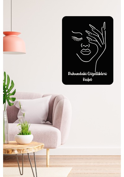 Led Işıklı Kişiselleştirilebilir Kadın Temalı Tablo Biana Dekoratif Gece Lambası Pembe - 737240857 Pembe