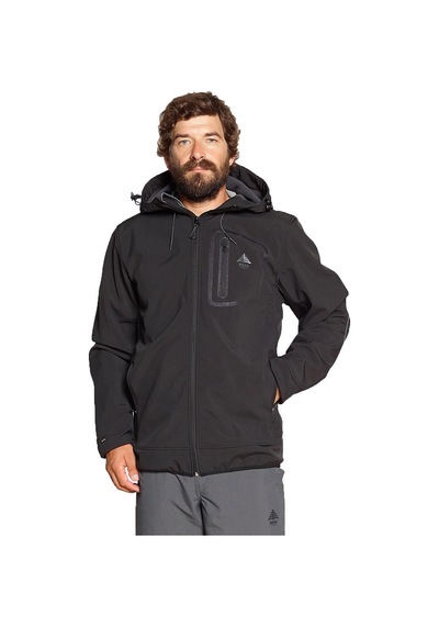 Berg Yukon Erkek Softshell Ceket-Siyah