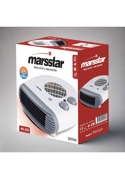 Marsstar Ms-200 Elektrikli Fanlı Isıtıcı 2000 Watt