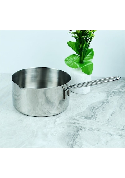 Paslanmaz Çelik Kaçerola Sütlük ve Sosluk 14 Cm 600 Ml