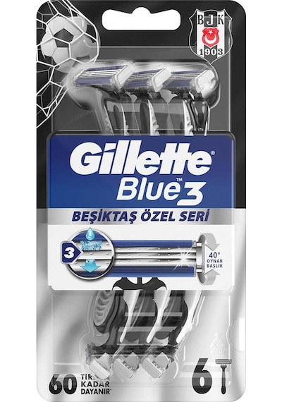 Gillette Blue3 Besiktas Taraftar Paketi 6 Adet