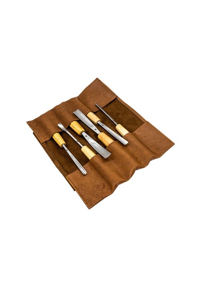 Rox Wood 0126 Deri Çantalı Premium Iskarpela Seti 6 Parça