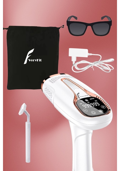 VeryFit Ipl Buz Lazer Epilasyon 999.999 Atım Otomatik Manuel Dokunmatik Ekran z Epilatör Beyaz