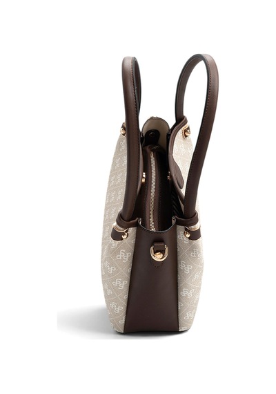 Silver Polo Sp1254 Kadın El Çantası Monogram Taş-kahve