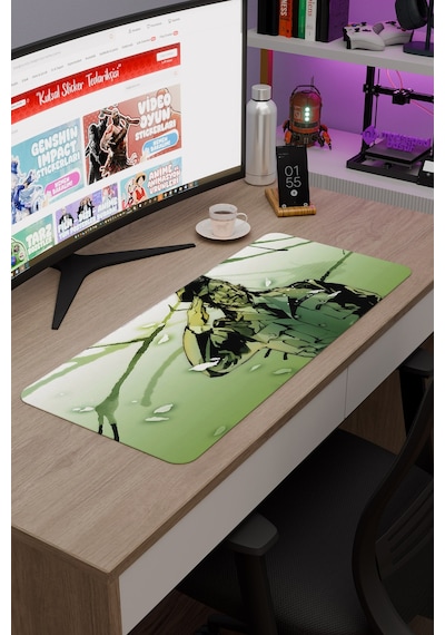 Metal Gear Solid Kaymaz Dikişli Kauçuk Oyuncu Mousepad V5 - 70x30 Xl Gaming Mouse Pad Fare Altlığı