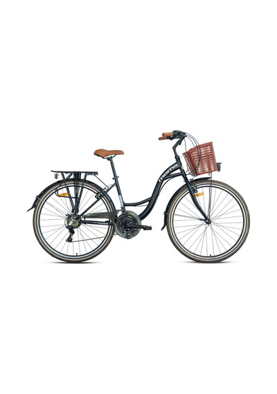 Geroni - Moma Urban - 26 City Bike - 21 Speed - V-brake - Black-white Siyah