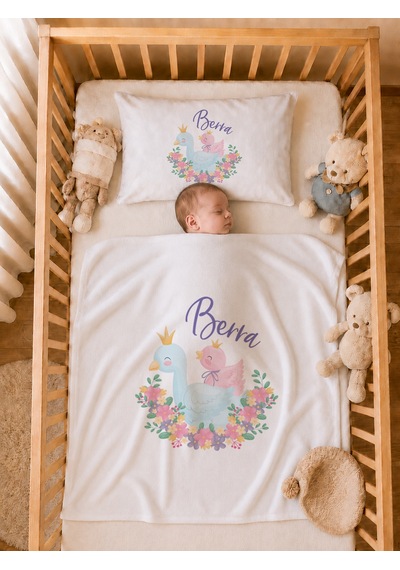 Pia Baby Kız Bebek %100 Pamuk İsme Özel Hastane Çıkışı Tulum Seti Yastık Kılıfı Battaniyeli 2034tybyx Ekru