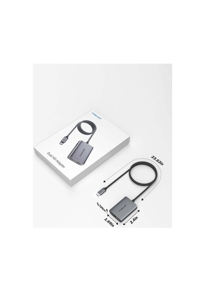 Lemorele Hd30 Type-c To Çift Hdmı 4k 30hz + 1080p 60hz Dual Çoklayıcı Görüntü Aktarıcı Dönüştürücü Adaptör