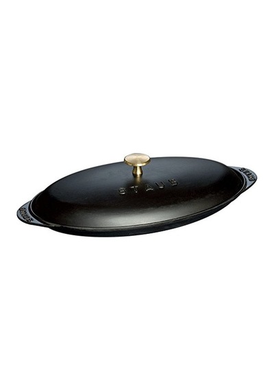 La Table Minis Döküm Balık Servis Tabağı Kapaklı Döküm Demir Siyah 31 Cm Çok Renkli