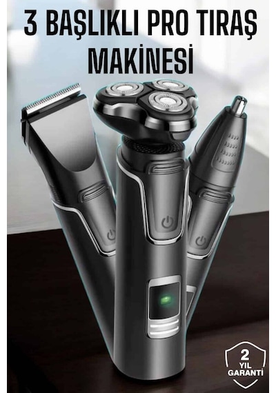 Yüksek Performanslı 3 Başlıklı Profesyonel Tıraş Makinesi Mh-hs9192-7713