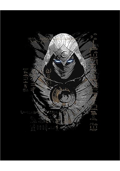 Zepplin Giyim Moon Knight Warrios Face Büyük Sırt Patch Yama Siyah