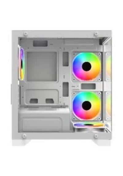 Gamebooster Gb-m6001w 600w 4 12 R.bow Fan Usb 3.0 Seaview Midt Matx Gaming Kasa