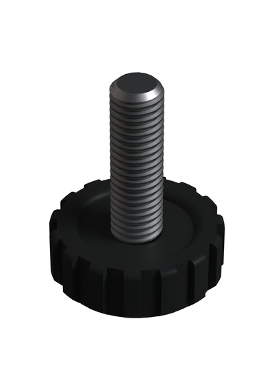 Cateksss M8 Ayar Vidası, Tırtıllı Vida, Bingo Ayak, Pingo Ayak Çap: 27 Mm Vida Uzunluğu 25 Mm Siyah - 45 Li Paket