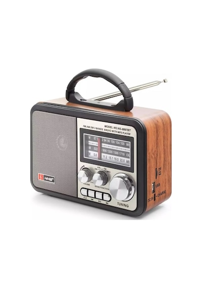 Nns Ns-8897bt Bluetooth Nostaljik Radyo Hoparlör Fm/am/sw Mp3 Çalar