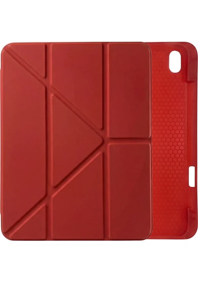 Ps Apple Uyumlu iPad A16 / 10.9 10. Nesil Tri Folding Standlı Kılıf - Kırmızı Kapaklı Kılıf Ps Apple Uyumlu iPad A16 / 10.9 10. Nesil Tri Folding Standlı Kılıf - Kırmızı Kapaklı Kılıf