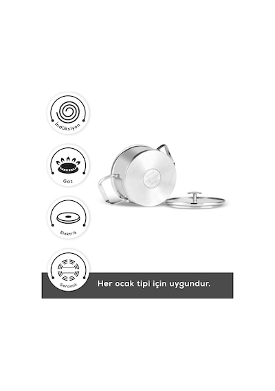 Karaca  Vapor New İndüksiyon Tabanlı 6 Parça Çelik Tencere Seti