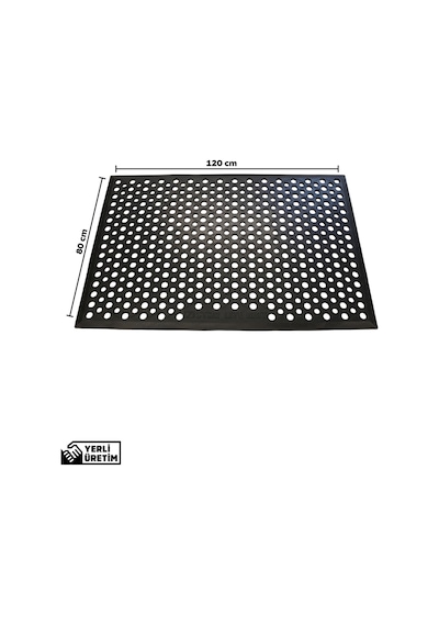 Kaymaz Taban Kauçuk Dış Mekan İç Mekan Paspası, Yorgunluk Önleyici/Giderici Paspas 80x120 cm Star Lite Mat