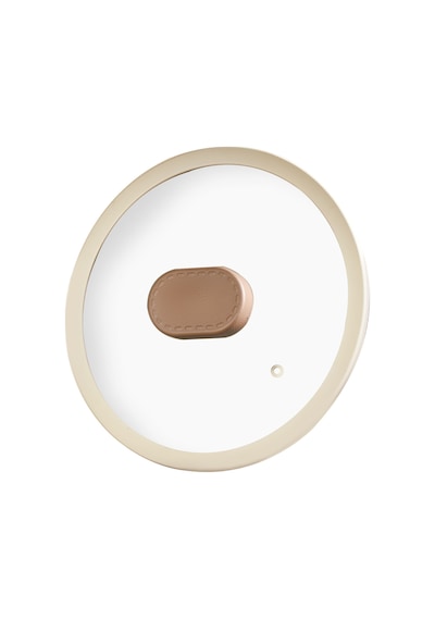 24 Cm Silikon Kenarlı Isıya Dayanıklı Buhar Delikli Tencere Kapağı Universal Yedek Kapak Cappucıno