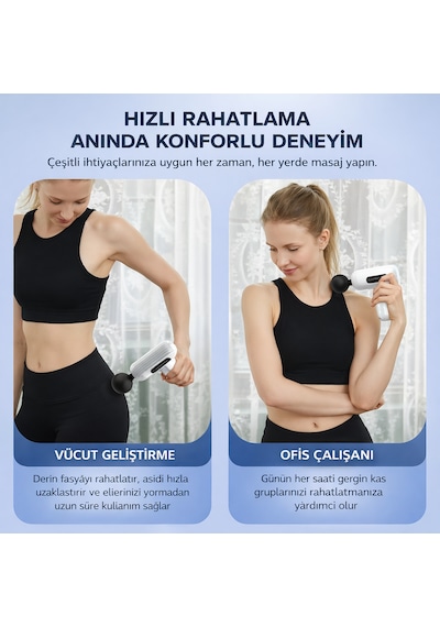Erdmsp Profesyonel Derin Doku Masaj Tabancası Beyaz