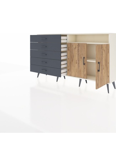 Arges Konsol 2 Raflı 5 Çekmeceli 2 Kapaklı 176x30x99 Aytaşı-çam/a Aytaşı-çam/antrasit Arges Konsol 2 Raflı 5 Çekmeceli 2 Kapaklı 176x30x99 Aytaşı-çam/a Aytaşı-çam/antrasit