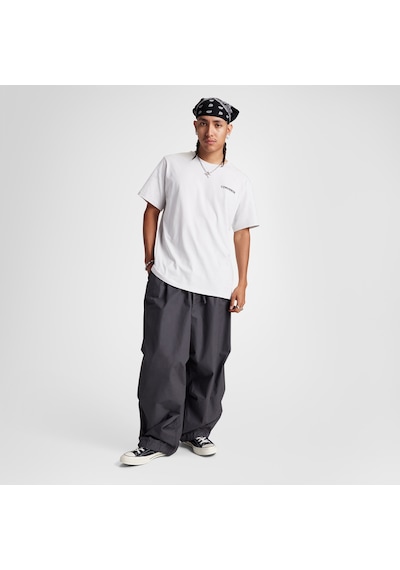 Converse Classic Erkek Grafik Baskılı T-shirt Gri