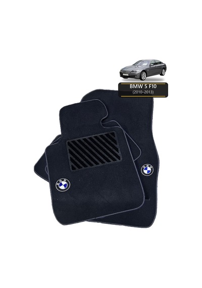 Oto Halı Paspas Seti Bmw 5 F10 2010 2013 Uyumlu Sport Kaymaz & Şık Tasarım - Siyah Logolu - Tasarım 9