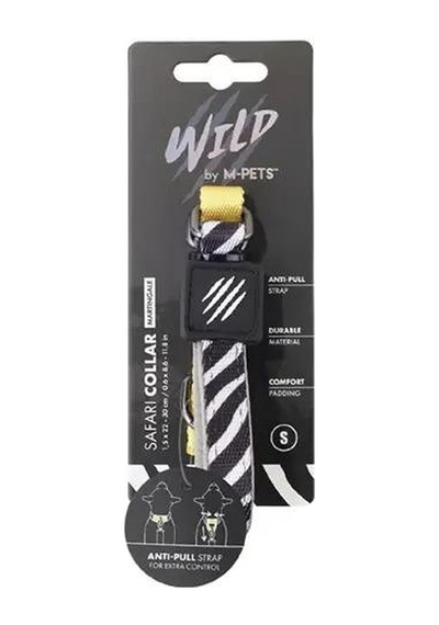 M-pets Wild Safari Collar Köpek Boyun Tasması S Siyah