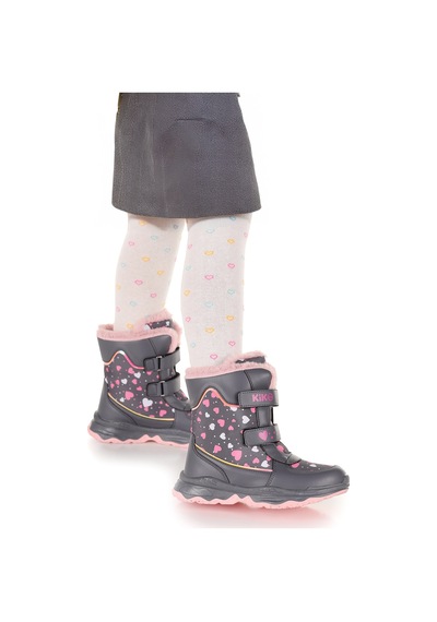 Kiko Kids Kartanesi Cırtlı Kız Çocuk Kar Bot Soğuk Suya Dayanıklı Füme Füme