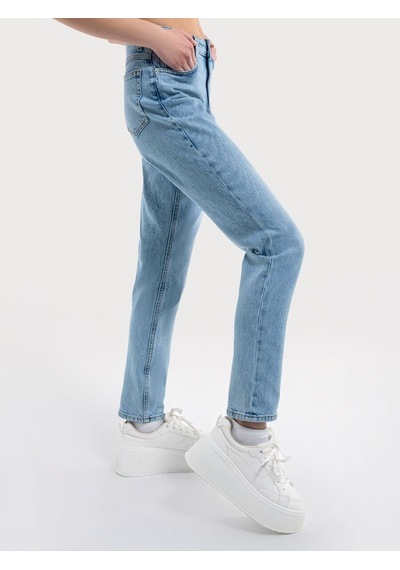 LOFT Mom Slim Fit Kadın Pantolon Lf2036157 Q1.v1 Denim
