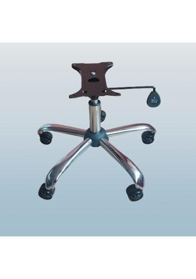 Tura Ofis Kromajlı Metal Ayak+çap 60 Mm Teker+amortisör+tek Kol M