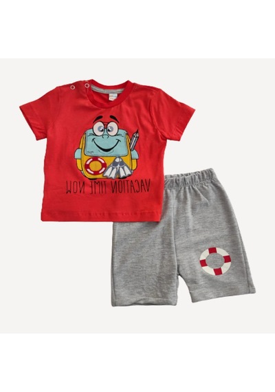 Cebeciticaret Erkek Bebek Ikili Takım Şortluturuncu