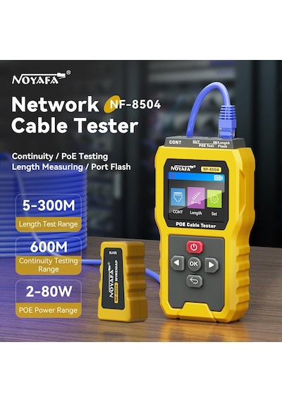Noyafa Nf-8504 Poe Kablo Test Cihazı 2.4 İnç Lcd Ekranlı