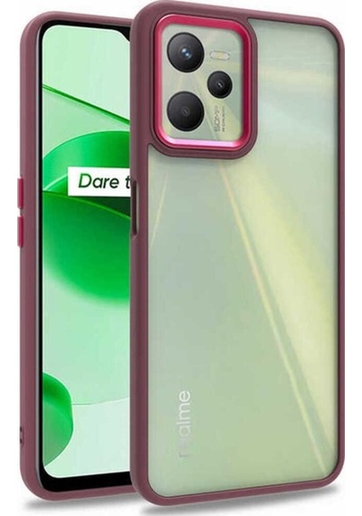 Realme C35 Kılıf Zore Flora Kapak Kırmızı