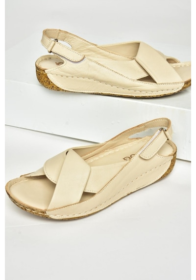 Fox Shoes U555061003 Bej Hakiki Deri Sandalet Bej-hakiki Deri Bej