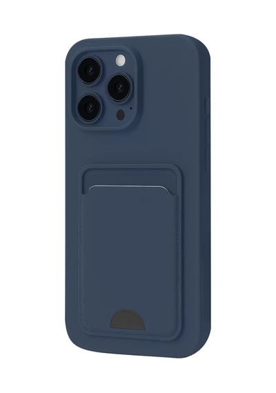 Newface Apple İphone 16 Pro Kılıf Kelvin Kartvizitli Silikon - Lacivert