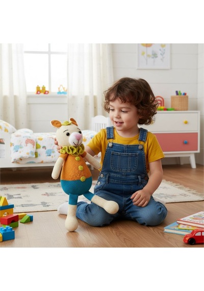 El Yapımı Oyuncak Ayı Bebek Odası Dekoru Çok Renkli