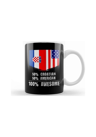 50% Cuban 50% American 100% Awesome Immigrant Kupa Bardak Porselen Karışık