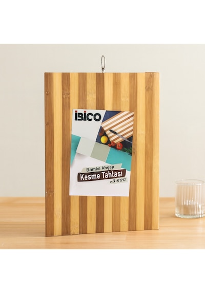 Bambu Kesme Tahtası 26x36x1.2 Cm Metal Kulplu Belirtilmemiş