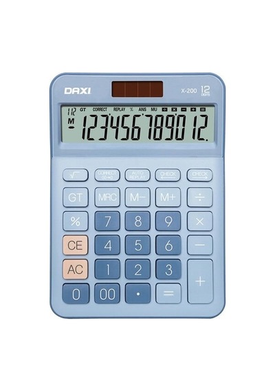 Daxi X-200 Mavi 12 Hane Masaüstü Hesap Makinesi