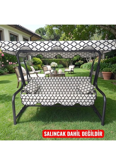 Tr 3 Kişilik Salıncak Lüks Kılıf Seti 10cm Süngerli Alaçatı Desen 3 Kişilik Bahçe Salıncağı Kılıf Seti Genel Tr 3 Kişilik Salıncak Lüks Kılıf Seti 10cm Süngerli Alaçatı Desen 3 Kişilik Bahçe Salıncağı Kılıf Seti Genel