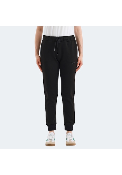 Slazenger VETERAN Kadın Cepli Siyah Eşofman Altı