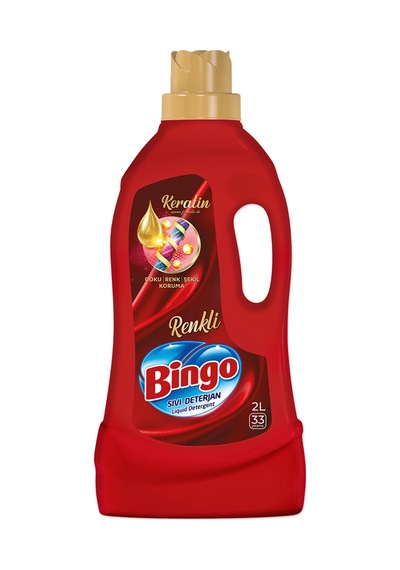 Bingo Sıvı Deterjan Bakım 2 L Renkli 33 Yıkama 4 Adet 0.75 LT - 2.5 LT - 12 KG