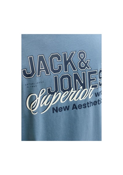 Jack & Jones Jjelogo Tee Ss O-neck 2 Col Ss26 Sn Erkek T-shirt 12288016 Mavi